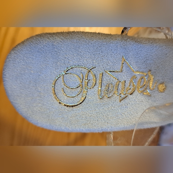 Pleaser Eclipse Clear Strappy Stripper Dance Sexy Platform High Heel Shoe SZ 5 - Picture 7 of 8